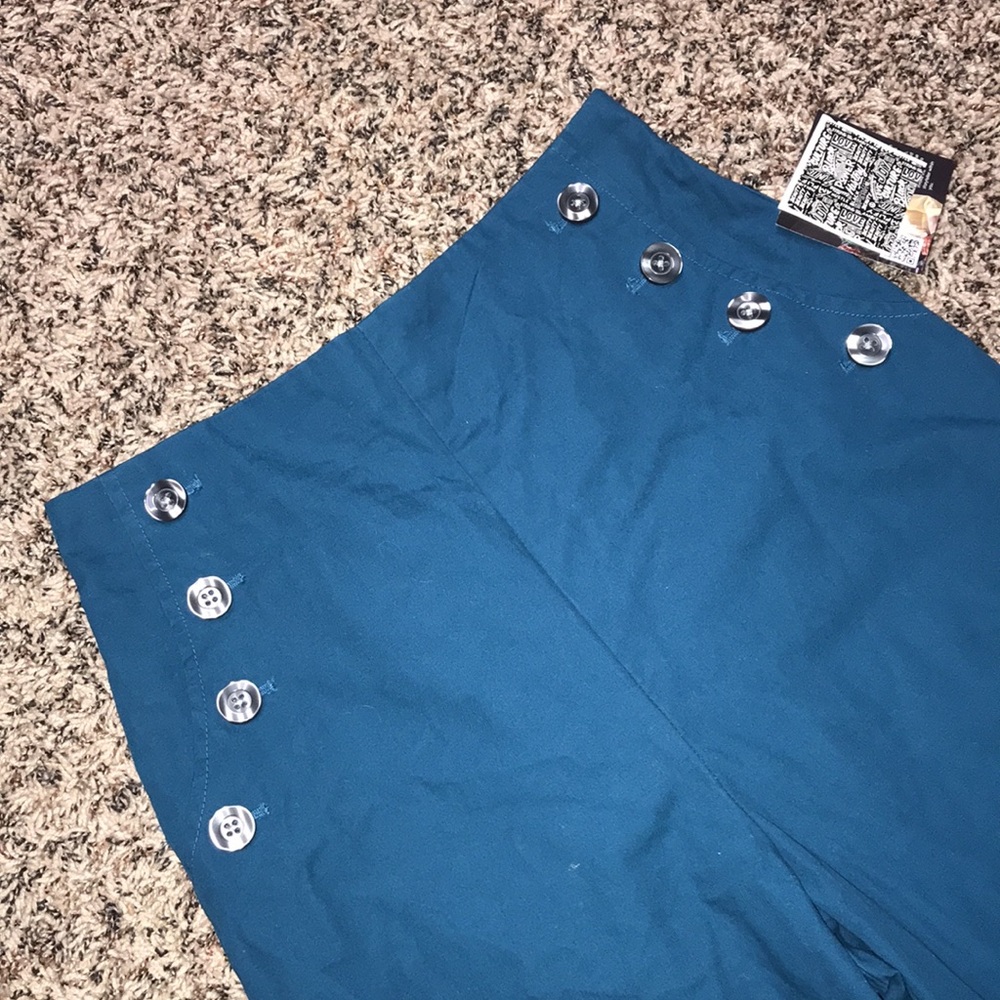 Target House of Aama High Rise Cropped Pull On Teal Pants Various Sizes | NWT - Picture 5 of 7